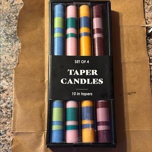 Vibrant Taper Candles Set of 4
